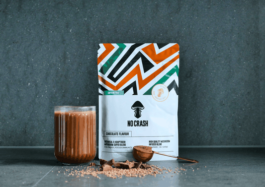NO CRASH functional mushroom chocolate drink - Lion's Mane and Cordyceps blend