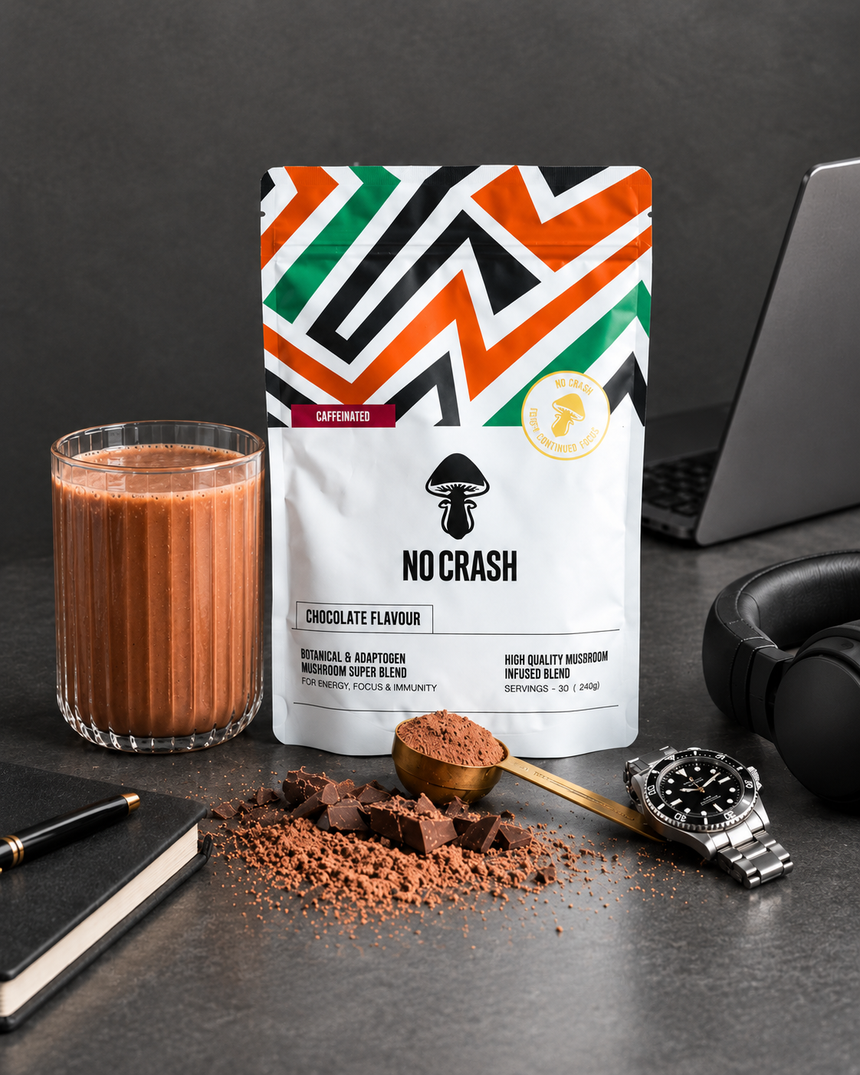 NO CRASH mushroom hot chocolate pouch